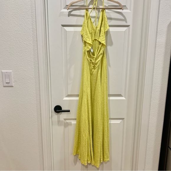 Free People Louisa Maxi Dress in Golden Kiwi Yellow - Picture 7 of 11